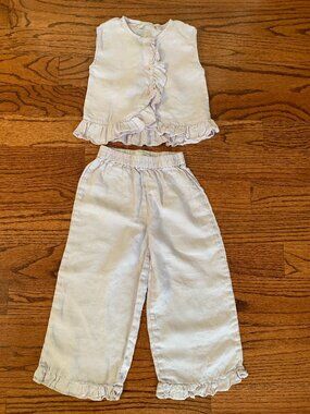 Zara Lilac Ruffle Front Matching Set (MIXED SIZE) | Lilac | Top: 5Y / Bottom: 6Y